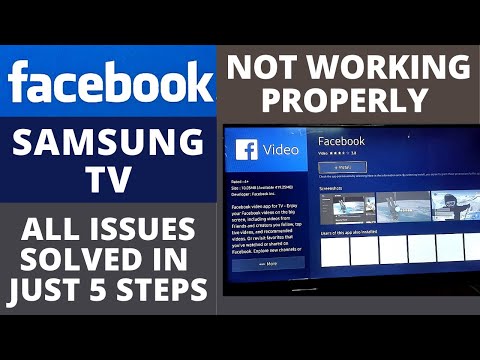 How to Fix Facebook App Not Working on Samsung Smart TV || Facebook App Stuck on Loading Screen
