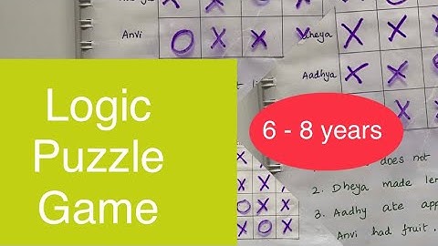 Logic Puzzle Game | Logic Puzzle And Language | DIY Game