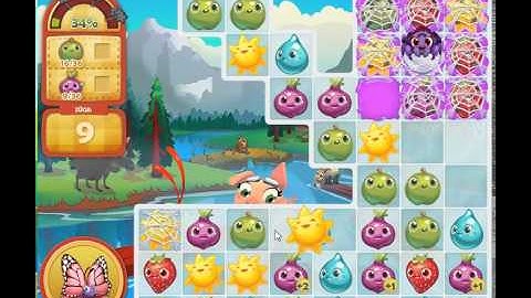 Farm Heroes Saga Level 293 2 Stars with 3 Shovel Boosters!