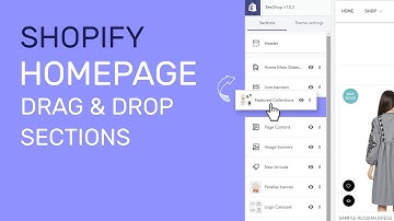 Set up home page using drag & drop sections in Shopify