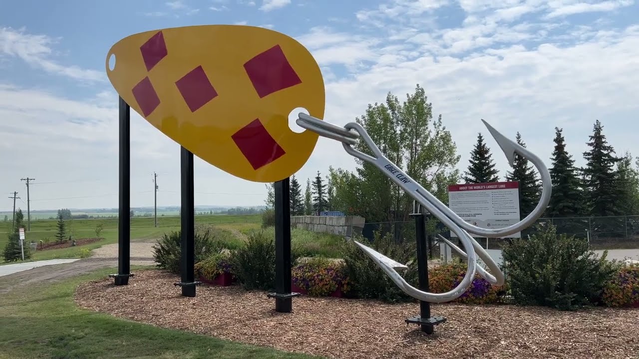 World's Largest Fishing Lure in Lacombe, Alberta Canada 