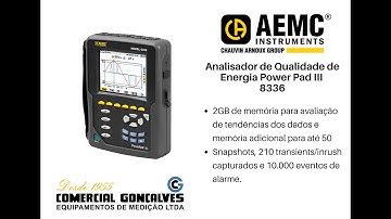 Analisador de Qualidade de Energia Power Pad III AEMC 8336