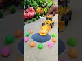 cb power pushing pink yellow Green Andd car in pit #jcbtoy​​ #jcb​​ #jcbjcb​​ #jcbvideo​​ #vairalv​​
