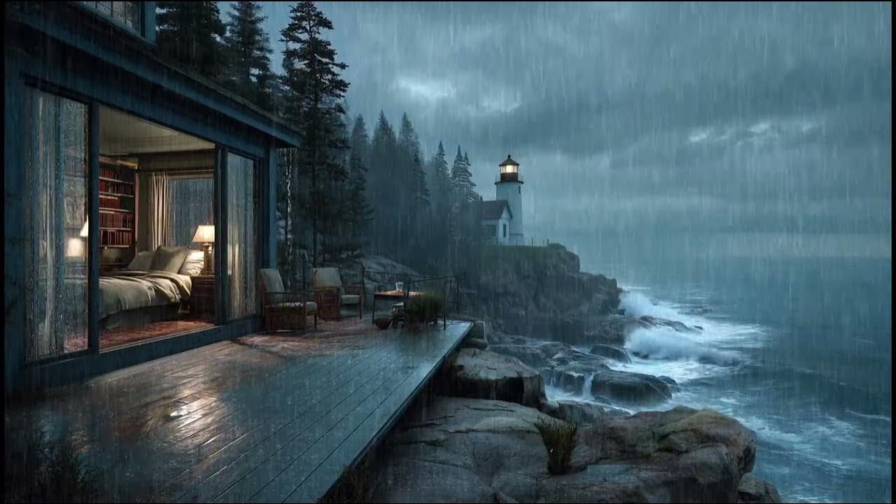 Rainy Night by the Seaside Cabin π Relaxing Rain Sounds for Deep Sleep Rainy Night by the Seaside Cabin π Relaxing Rain Sounds for Deep Sleep