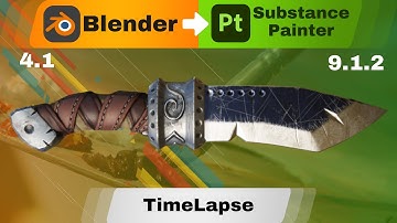 Blender 4.1 TimeLapse - Substance Painter TimeLapse - Knife Modeling