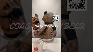 【未使用保管品】コーチ バスキア ぬいぐるみ テディベア 本革 レザー ブラック 未使用保管品】コーチ バスキア ぬいぐるみ テディベア 本革