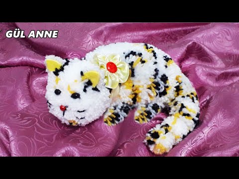 ipten oyuncak Kedi yapımı🐈 ipten ponpon kedi🐈 oyuncak Hello Kitty Yapımı 🌟 DIY