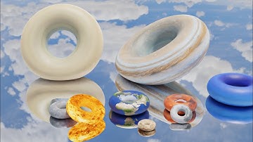 Donut planet bouncing | Solar System Planet Size Comparison 3D