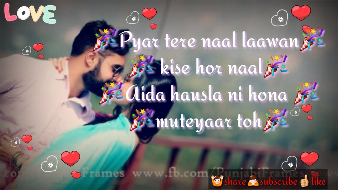 ??Pyar Tere Nal?? Punjabi Romantic song whatsapp status video ????