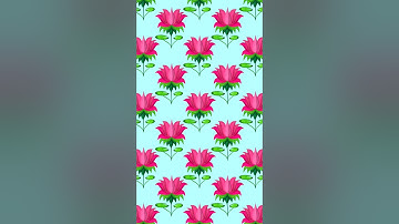 Seamless Pattern wallpaper for iPhone using Procreate in iPad #ios #digital #lotus #3d