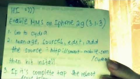 Enable MMS on iphone 2g 3.1.3 made easier