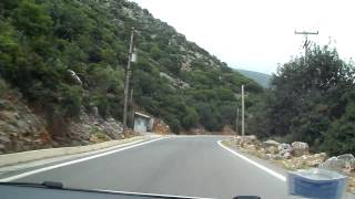 Дороги и горы на острове Крит.