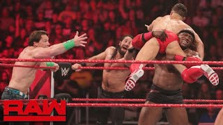 Cena, Rollins \& Balor vs Ambrose, McIntyre \& Lashley Part 1\/1 Raw: Jan 7, 2019