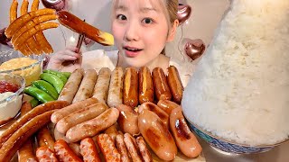 ASMR ウインナー食べ比べ Various Kinds of Sausages【日本語字幕】【咀嚼音/ Mukbang/ Eating Sounds】