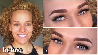 I GOT MY EYEBROWS TATTOOED | Ombre Powder Brow Process, Aftercare, Healing & 2 Month Update