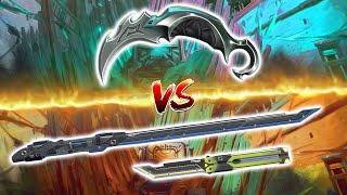 Reaver Karambit VS RGX Butterfly Knife VS RGX Blade - VALORANT KNIFE SKINS