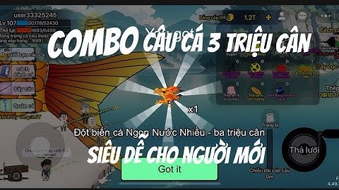 Combo câu cá 3 triệu cân cho người mới trong câu cá vạn cân