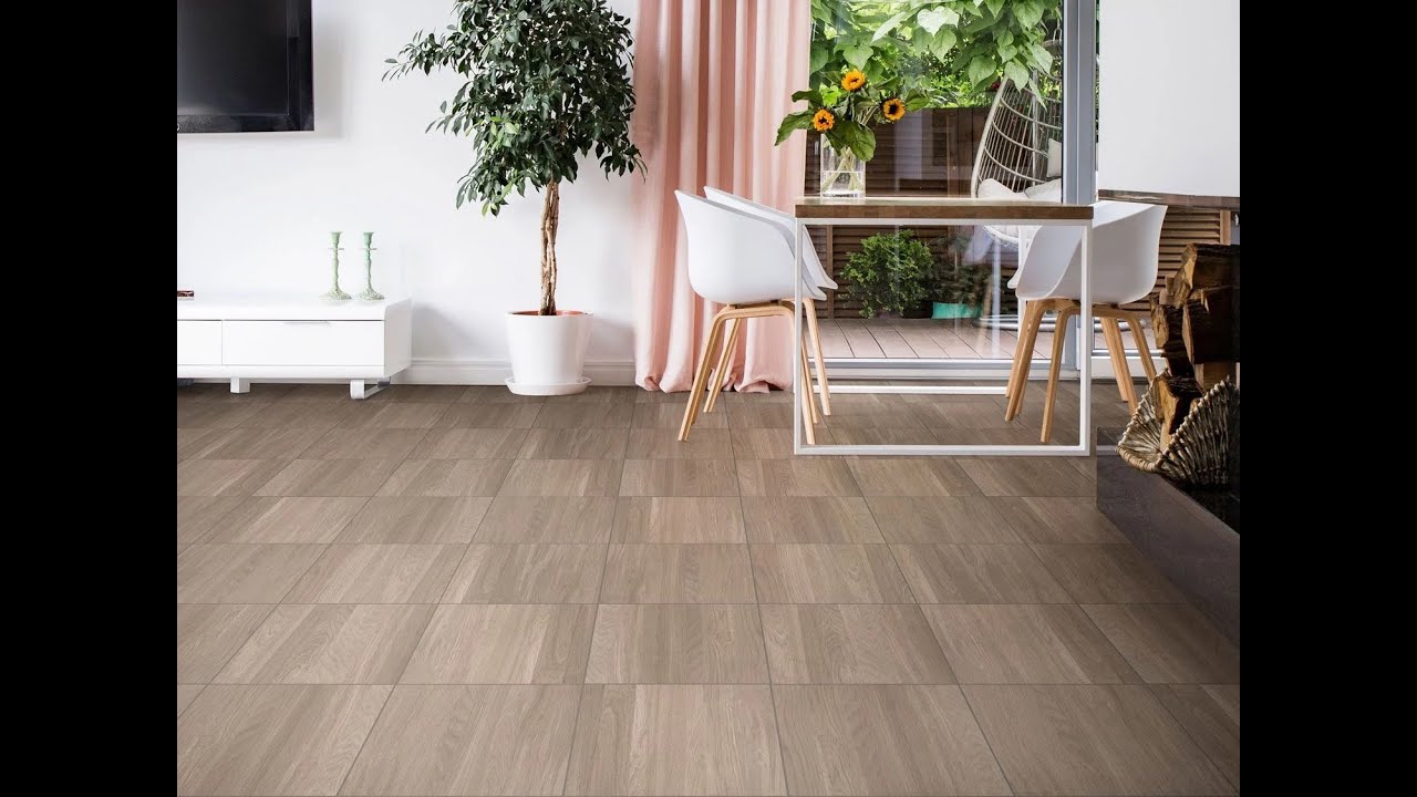 Kudos Wood Beige EcoTec Matt Ceramic Floor Tile 350 x 350mm