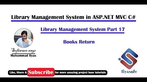 Library Management System Part 17 Books Return Form in  ASP NET MVC C# C Sharp