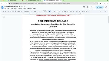 Creating Press Releases for Political Campaigns: Good Party AI Campaign Manager
