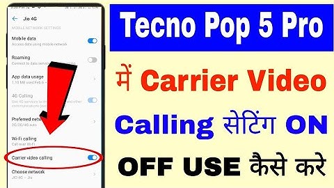 Tecno Pop 5 pro me carrier video calling on/use kaise kare ।Tecno Pop 5 pro Carrier Video Calling
