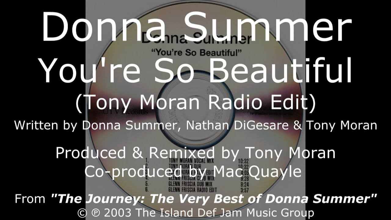 Donna Summer You're So Beautiful (Tony Moran Radio Edit