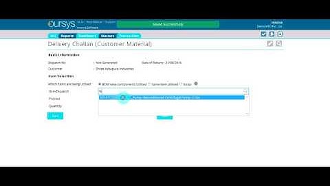 How to Create Delivery Challan for Service Order
