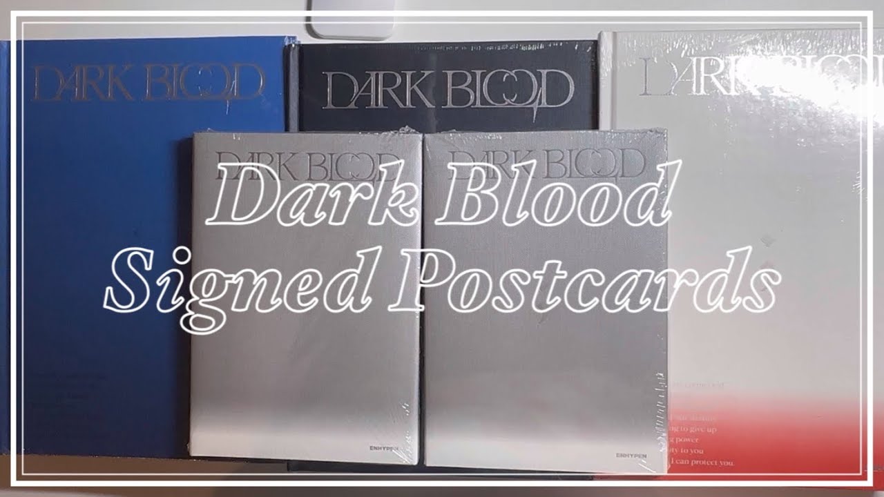 Enhypen Signed Postcard Unboxing (Dark Blood) - YouTube