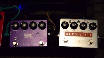 Sub Octave fuzz comparison Demo feat Mxr "Submachine" and Redwitch " Zeus"