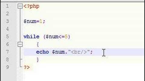 PHP Tutorial - 7 - While Loop