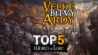 ❖ TOP 5 Největší BITVY Středozemě! | Pán Prstenů