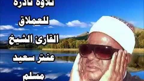 الشيخ عنتر مسلم سورة المرسلات نادرة