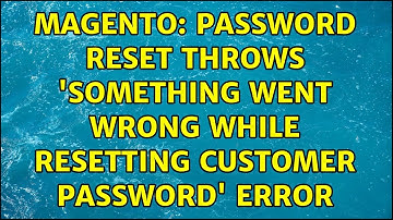 Magento: Password Reset throws 