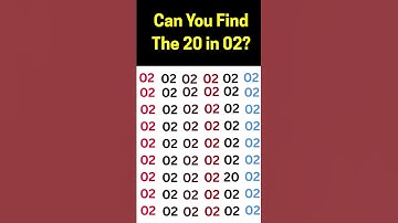 Can you Find the 20 in 02? #maths #viralshorts #trending #quiz #games