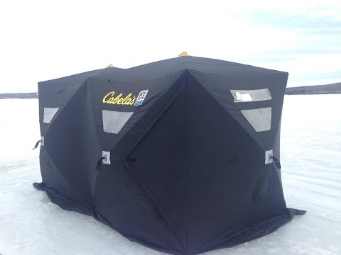 GEAR REVIEW } Cabelas 6x12 Ice Fishing Tent Review 