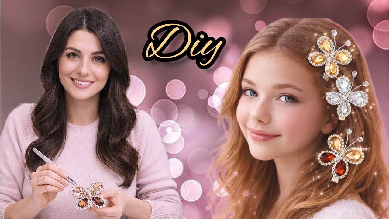 آسان ترین راه درآمد خانگی 💰با ساخت گیره مو جواهری 🤩پرفروش و ترند 🦋🌟💵