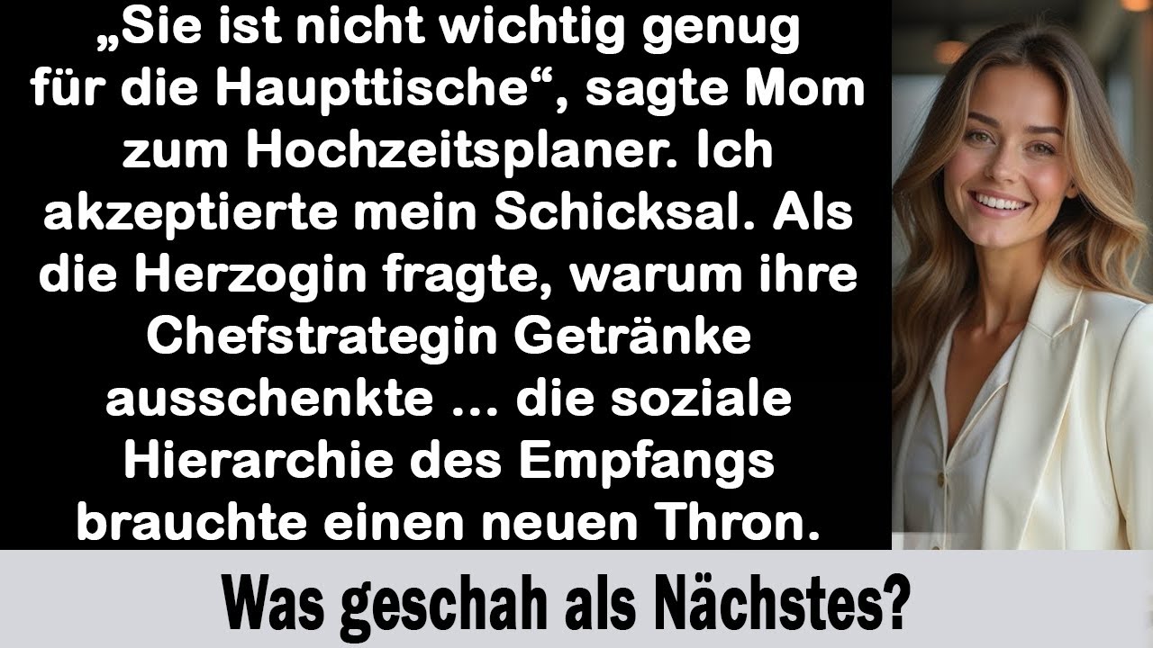 Der Anruf meiner Mutter kam an einem Dienstag, nur eine Stunde nach der Gruppennachricht: „Sitzordnung finalisiert. Charlotte, du sitzt am Servicedisch in der Nähe der Küche.“ Ihre Stimme klang so...