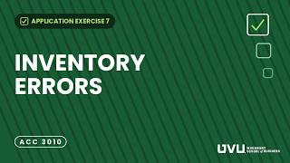 Inventory Errors