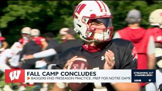 Wisconsin football turns focus to Notre Dame after final fall-camp practice