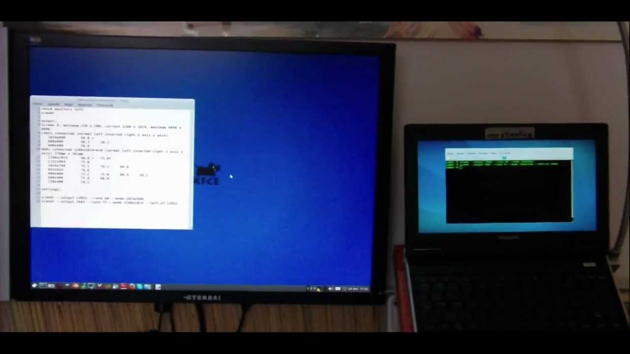how to use and setup 2 monitors with linux xubuntu 11.10 YouTube