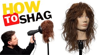 HOW TO CUT Curly SHAG / WOLF CUT hair cut trend tutorial