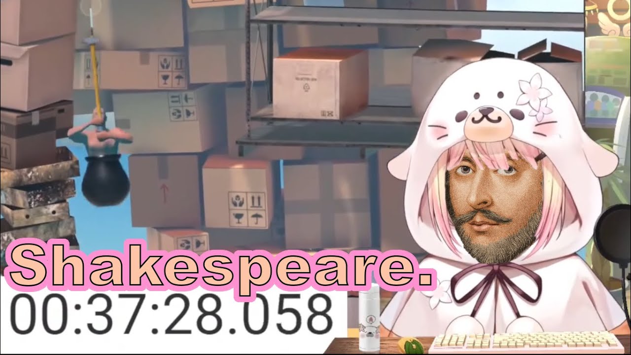 Nenechi unravels while getting stuck in Getting Over It (EN subs)