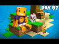 I Survived 100 Days on a Deserted Island in Hardcore Minecraft