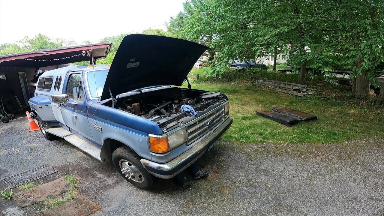 1987 F350 Fitech kickdown cable & O2 - YouTube