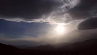 Time-lapse of lenticular cloud formations as a cold front passes through