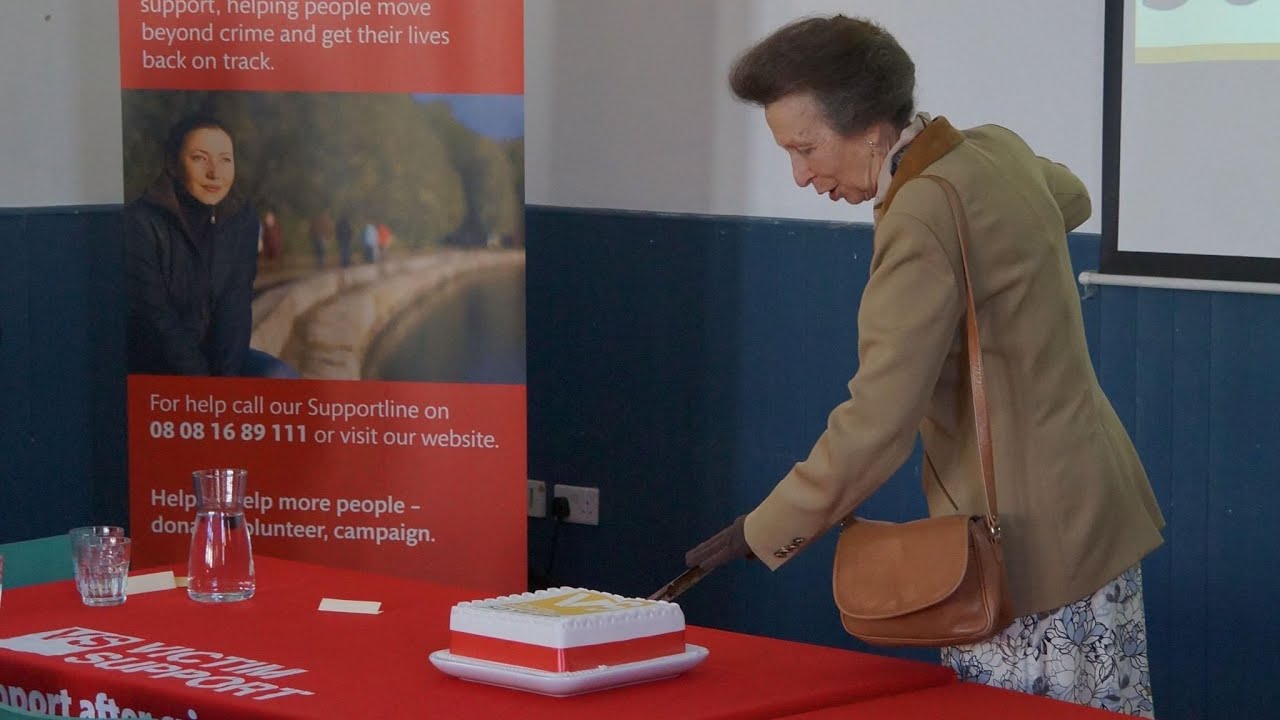 Princess Anne visits Victim Support charity in Bristol
