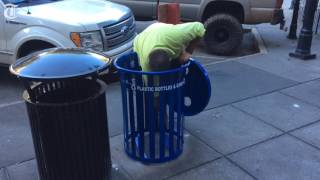 Downtown Macon gets garbage, recycling containers