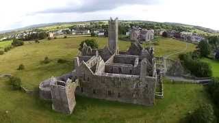 Aerial view of Quin abbey Co. Clare