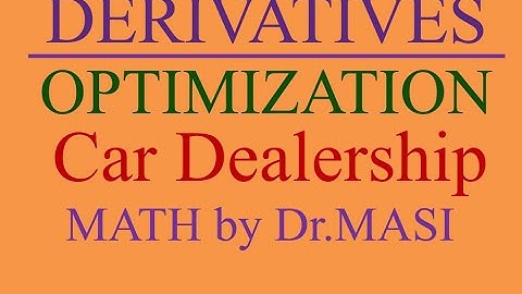 Optimization, Car Dealership Brick and Glass Calculation
