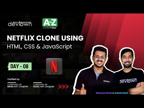 [LIVE] DAY 08 - Netflix Clone using HTML, CSS & JavaScript  | COMPLETE in 7 - Days